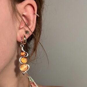 Stone Decor Drop Earrings